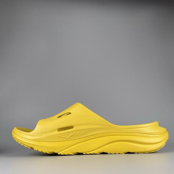 Hoka One One Ora Recovery Slides 3 Men’s 14 Yellow Slip On Sandals Casual Slides - Picture 7 of 9